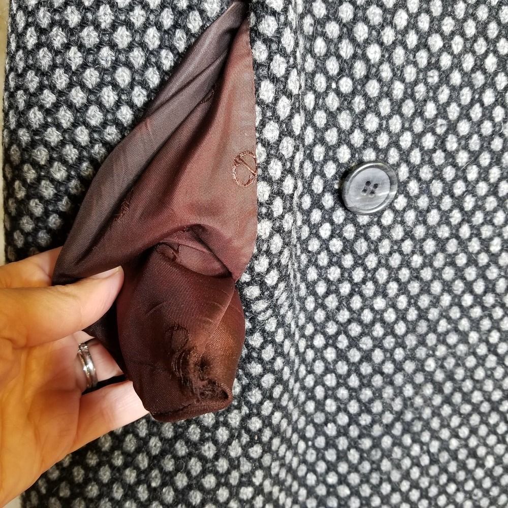 Christian Dior Peak Lapel Trench Coat Black & Gray - Picture 12 of 12